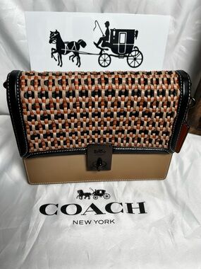 Coach Hutton Shoulder Bag w/ Weaving